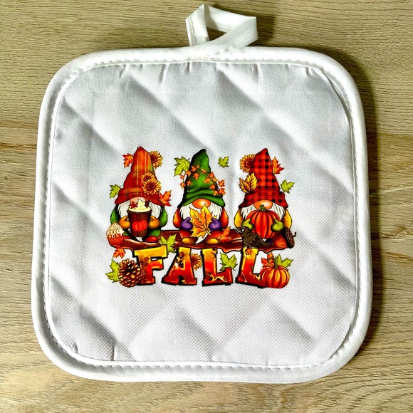 New Blessed Fall Gnome Oven Mitt & Pot Holder Set - Picture 3 of 4